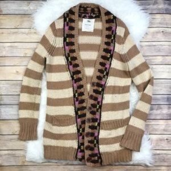 ANTHROPOLOGIE | Sparrow Striped Cardigan Sweater - Picture 2 of 3
